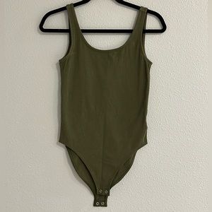 Cotton green tank top
